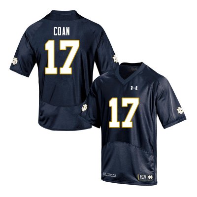 Notre Dame Fighting Irish Men's Jack Coan #17 Navy Under Armour Authentic Stitched College NCAA Football Jersey LJM3399YP